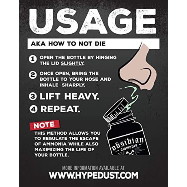 Obsidian Ammonia Bar Smelling Salts - Victorious Fitness Supplements Hervey Bay