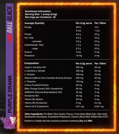 Red Dragon Nutritionals Fireball Black - Victorious Fitness Supplements Hervey Bay