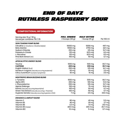 Zombie Labs End Of Dayz - Victorious Fitness Supplements Hervey Bay